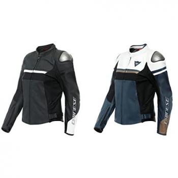 Dainese Rapida Veste cuir moto femme Noir Blanc taille 44