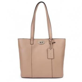 Elegant Firenze Real Leather Tote by Ashwood – Beige, Women’s, One Size
