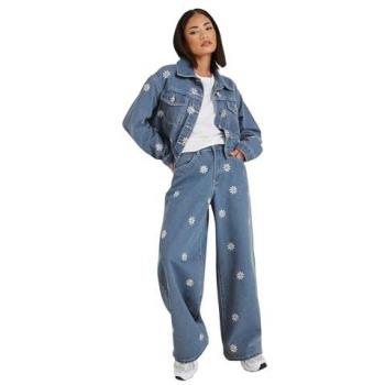 Daisy Blossom Petite Denim Jacket – Blue