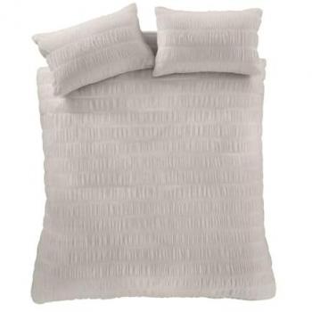 Catherine Lansfield Seersucker Duvet Cover Set