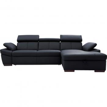 Salerno L‑Ecksofa – Lederfaserstoff, 280 cm × 77 cm × 170 cm