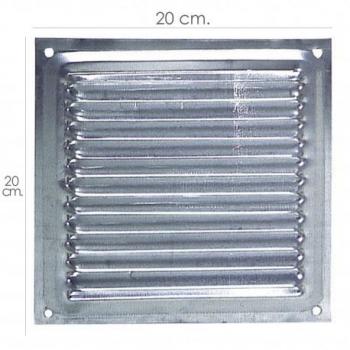 WOLFPACK LINEA PROFESIONAL Rejilla Ventilación Atornillar 20x20 cm. Aluminio