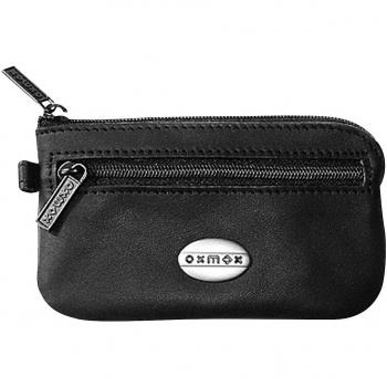 Oxmox Schlüsseletui aus Leder 11,5 cm Schwarz