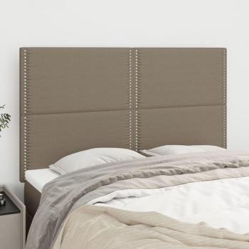VidaXL Cabeceros 4 unidades tela gris taupe 72x5x78/88 cm