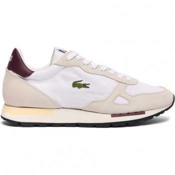 Scarpe Lacoste 70s Partner in Bianco, Beige & Rosso – 44