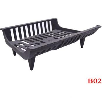 Modèle B02 de Fonderia Bongiovanni : Poêle à bois, porte-bois, brasero en fonte