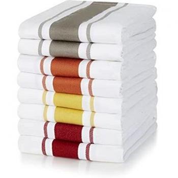 Cappuccino Grey, Terracotta, Mustard, Red Tea Towels