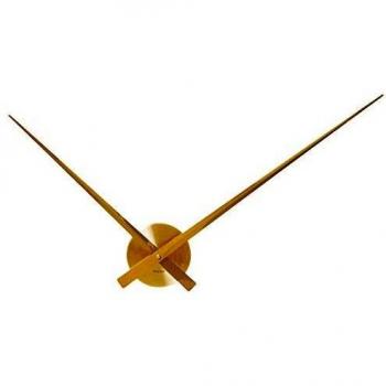 Horloge murale Karlsson Little Big Time en aluminium doré, avec mécanisme à quartz et aiguilles extra-larges