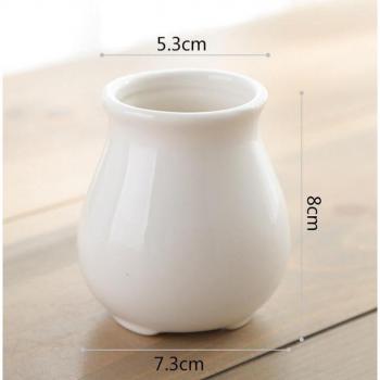 Multi-Shape White Ceramic Pot