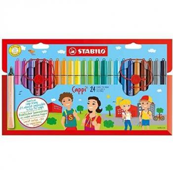 Filzstift STABILO® Cappi mit Kappenring 24er-Pack