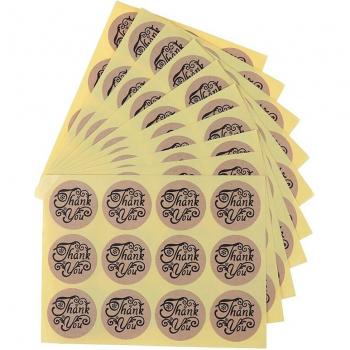 Pegatinas decorativas redondas Gracias