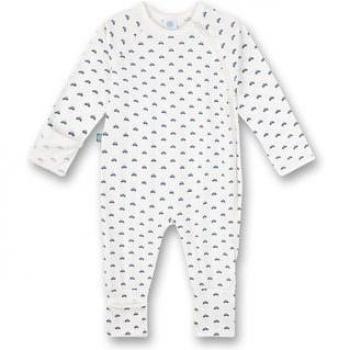 Salopette per bambino bianca con auto