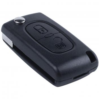 Shell de Llave Flip Negro para Vehículos C2 C3 C4 C5 C6 C8