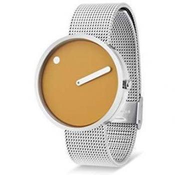 Picto 43354‑0820S Unisex 40 mm – Musterdienstel, 5 ATM, Mesh aus Edelstahl