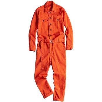 Mono de Manga Larga Hip-Hop ZYYong – Pantalones Cargo en Tonos Otoño