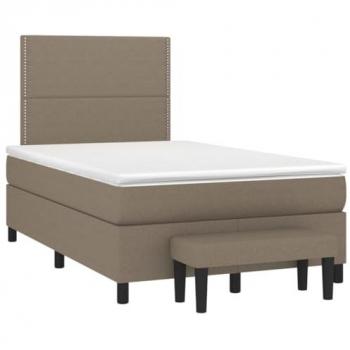 Boxspring taupe 120×190 cm – sommiers à lattes Vidaxl