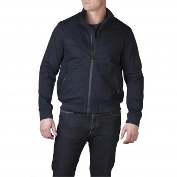 Veste Bomber Woolrich WOCPS2669, Homme, Bleu (Melton Blue 3989), S