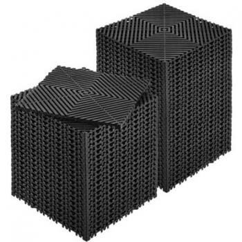 VEVOR Multi-Purpose Interlocking Drainage Mats – 12” Square, 50 Pack, Outdoor & Indoor Use