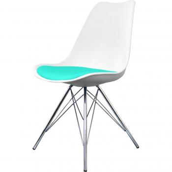 Fusion Living's Soho Dining Chair in Plastic with Chrome Finish