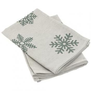 Set de 2 torchons de cuisine en toile coton ice