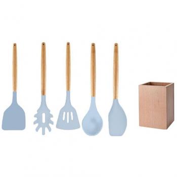 Collection d'Ustensiles de Cuisine en Bois Fackelmann avec Rangement