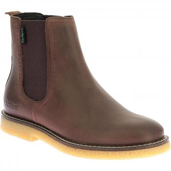 Bottines Chelsea Kickers en cuir marron