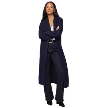 Women's Large Navy Cable Maxi Cardigan by Wallis