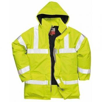 Portwest Bizflame Hi-Vis Waterproof Flame Resistant Antistatic Jacket Yellow S