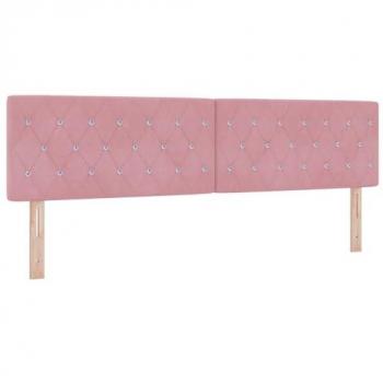 VidaXL Tête de lit LED avec lumières roses 180 cm polyester