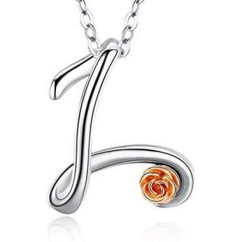 Collier Charme Initiale Cursif Argent Sterling