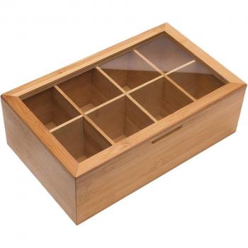 Caja de té con compartimentos