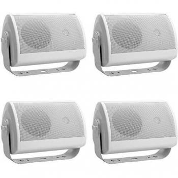 4X Pronomic OLS-10 WH IP56 Lautsprecher für den Außenbereich