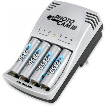 ANSMANN PhotoCam III Chargeur multi‑batteries – 4×AA NiMH 2700 mAh