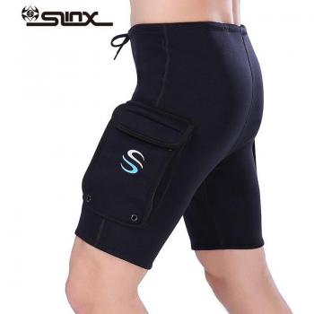 Short de dérive à l'aviron néoprène 3mm avec poche pour hommes