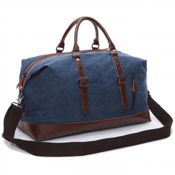 Männer Reisetaschen Weekender Tasche Vintage Leder Segeltuch für Damen und Herren
