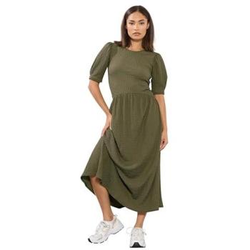 Pixie Girl Olive Texture Midi Dress