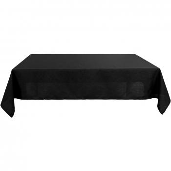 Deconovo Nappe Rectangulaire Effet Lin Noir 130x220 CM