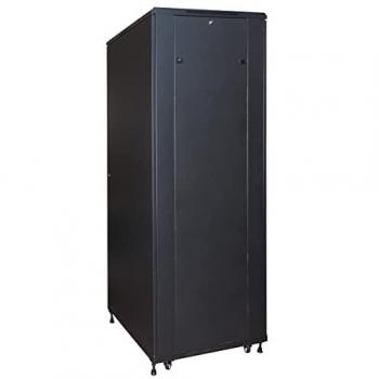 Armadio Rack 19' 42U Nero con Porta Traforata e Guidacavi