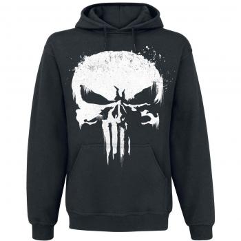 The Punisher Sprayed Skull Logo Kapuzenpullover schwarz in XL