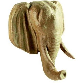 Objet en papier mâché tete elephant 31 x 16.5 x 36 cm