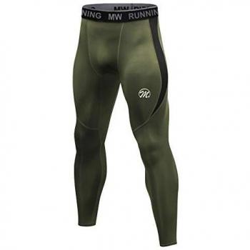 MEETWEE Herren-Tights 3/4 Laufhose in grün – XXL Kompressionssportlegging