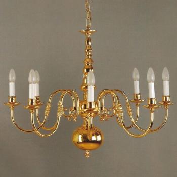 ORION Imke 8-Light Polished Brass Chandelier