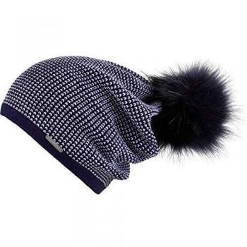 Navy Chillout-Mütze Arabella – Winter-Beanie mit Bommel für Damen