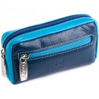 DUDU Blu Portachiavi Pelle Vero Unisex