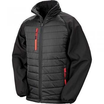 Result Recycled Compass Softshell Jacket 2XL Black/Red