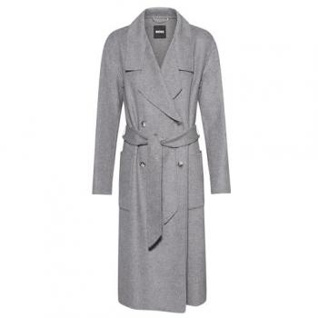 Elegante Cappotto Grigio Boss Clibari 50521160 Regular Fit