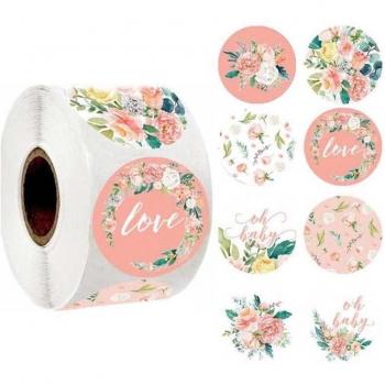 Pack de Etiquetas C63B: Pegatinas Florales 500