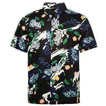 Superdry Camisa Hawaiana Negra de Manga Corta