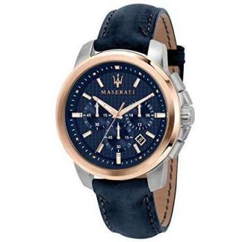 Maserati Successo Leather Strap Men's Watch