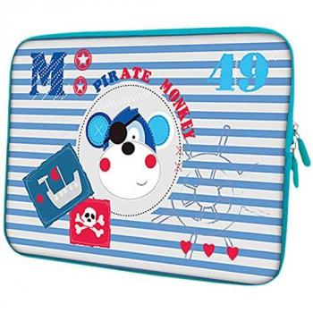 PEDEA Design Schutzhülle Notebook Tasche bis 13,3 Zoll (33,7cm), Pirate Monkey